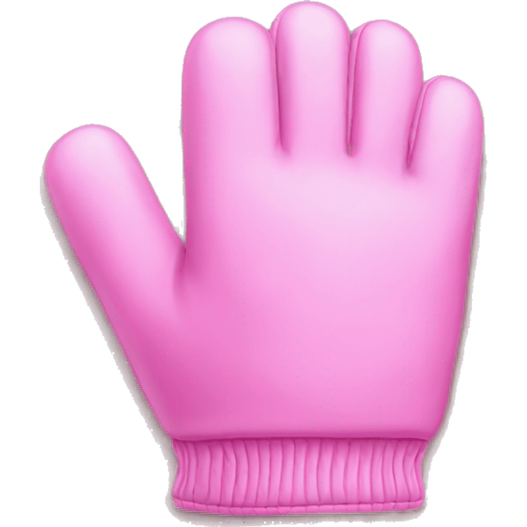 Pink glove winter emoji