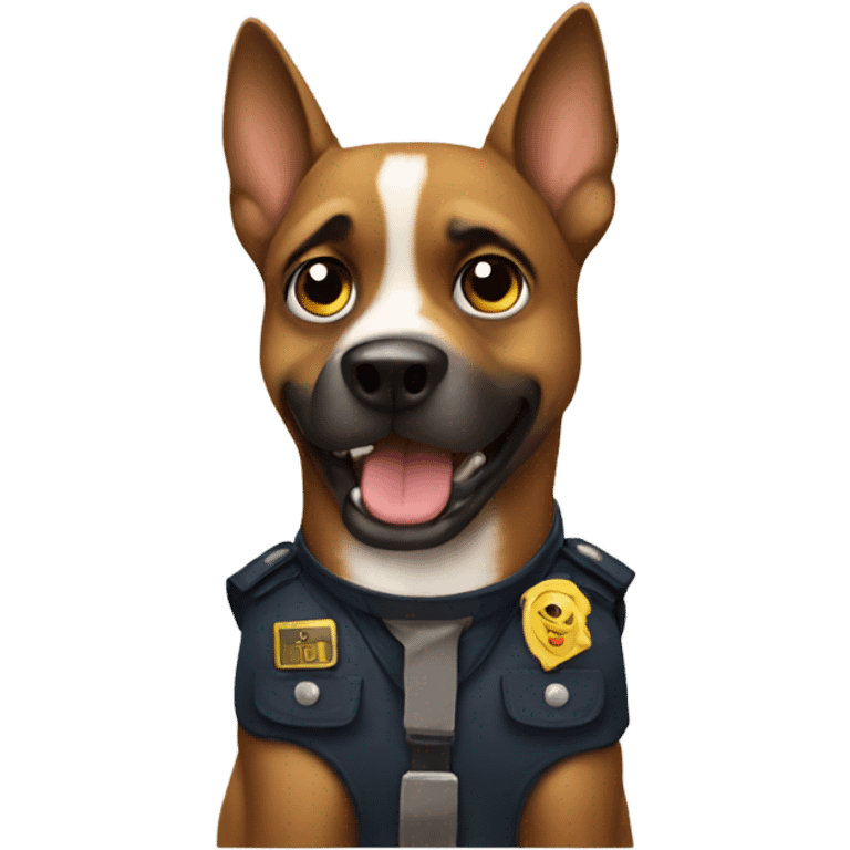 Fighting crime dog emoji