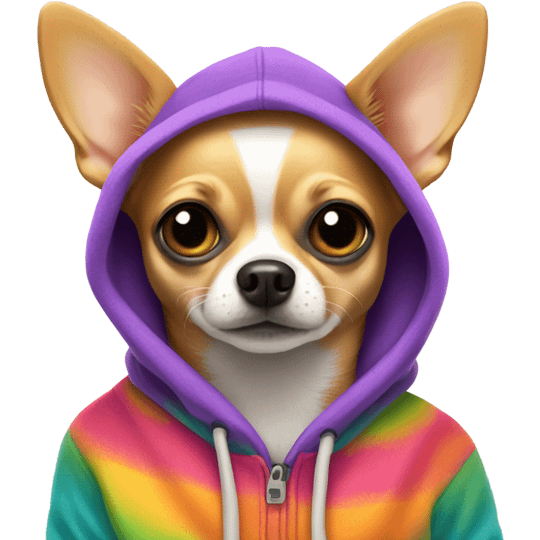 Chihuahua wearing a hoodie emoji