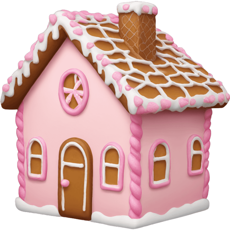 light pink gingerbread house  emoji