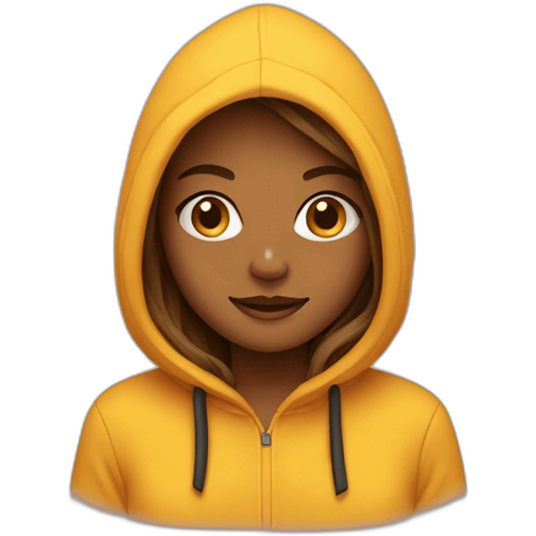 honey, girl in hoodie emoji