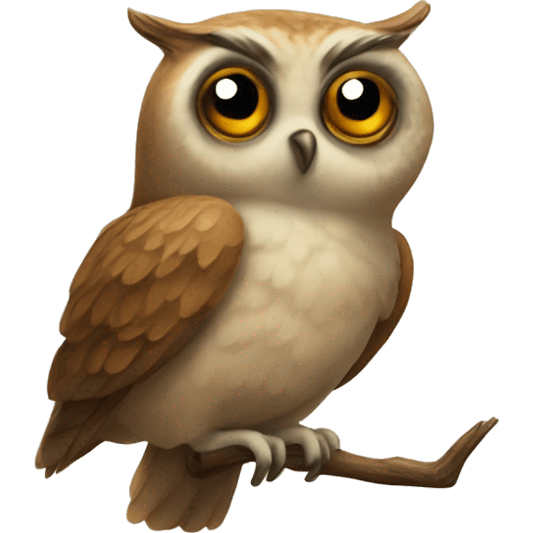 Un hibou qui porte une lettre dans la bouche emoji