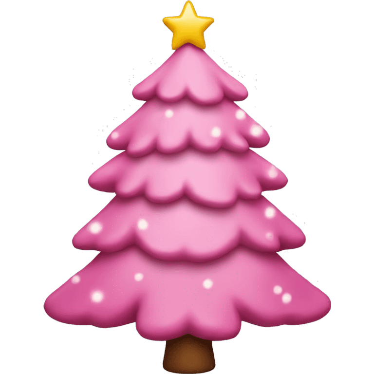 Pink Christmas tree emoji