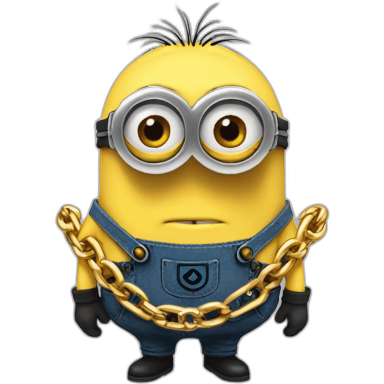 Minion with golden chain emoji