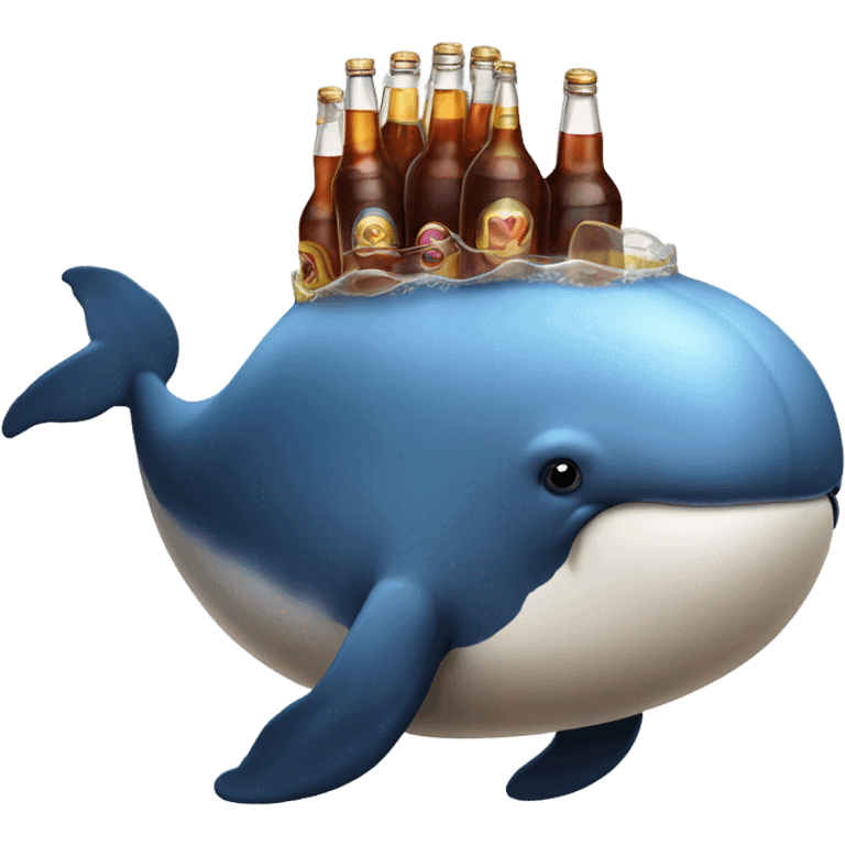 Fat whale with grant tipple as th whale emoji