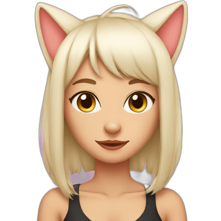 sexy cat ears emoji