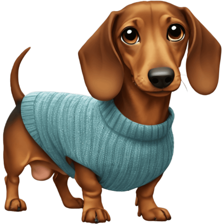 Dachshund with Pullover  emoji