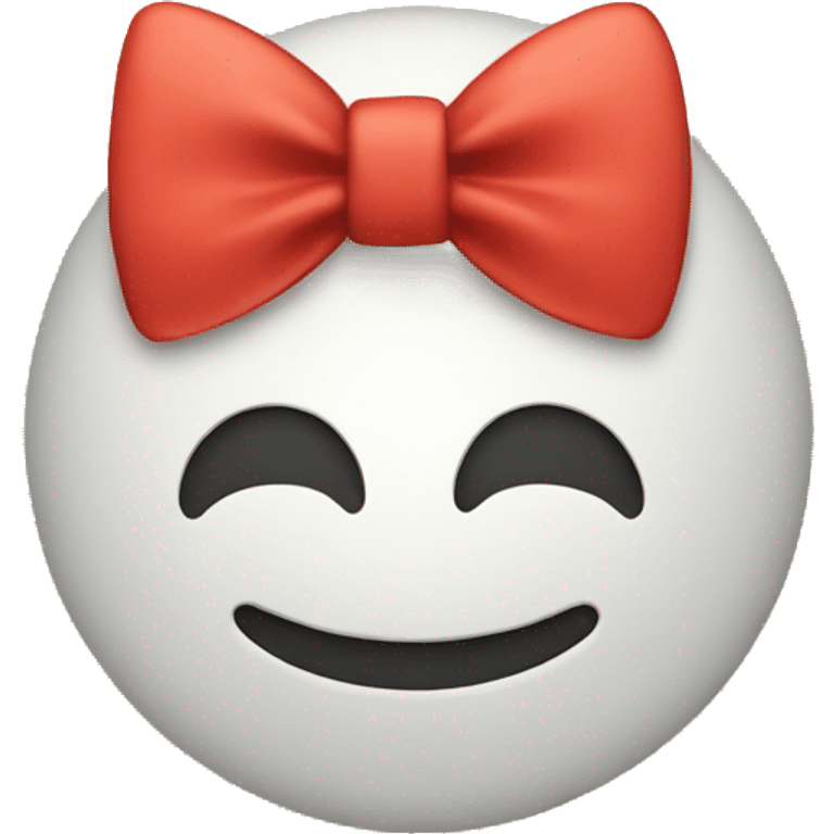 smiley face emoji with bow emoji