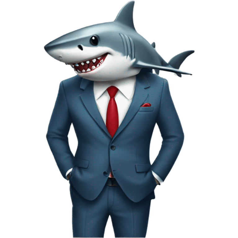 shark in a suit with sunglasses  emoji