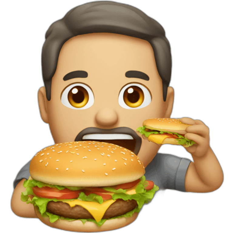 A man eat burger emoji