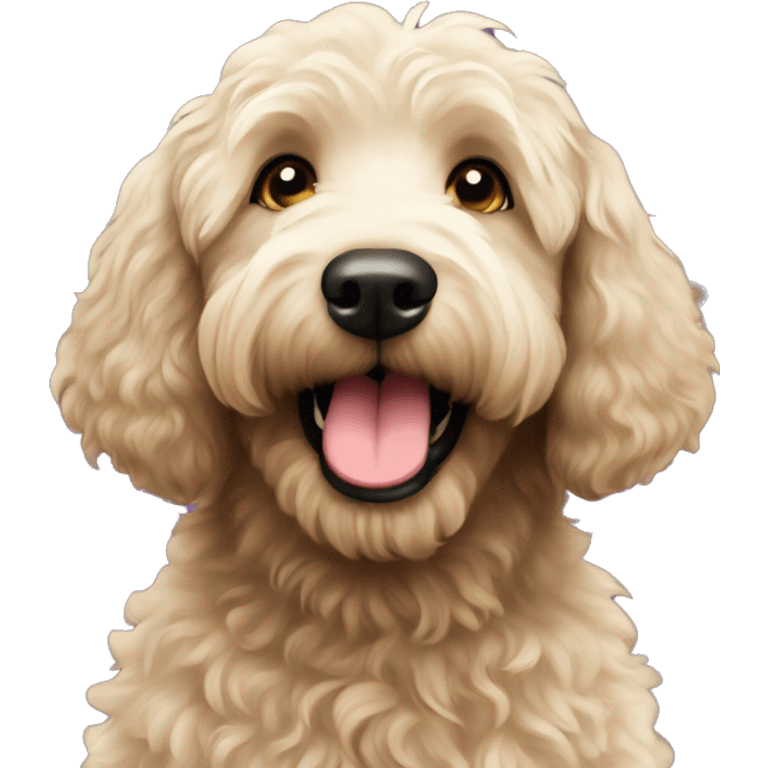 Happy new Year Labradoodle  emoji