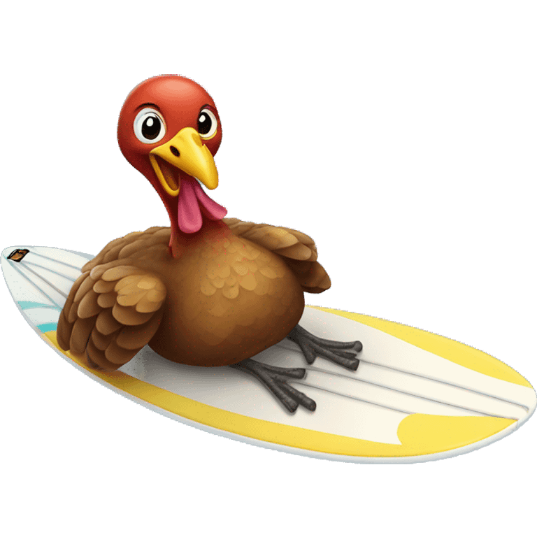 Turkey on a surfboard emoji