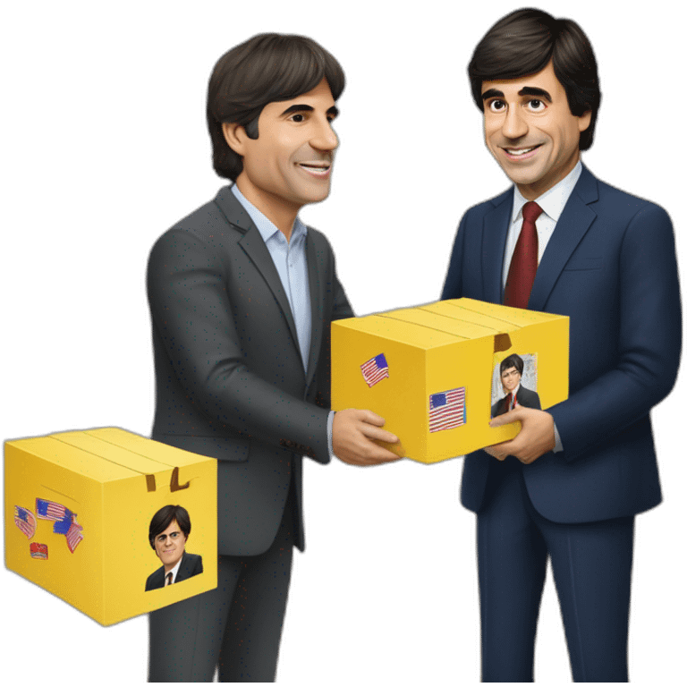 Pedro Sánchez buying votes from Carles Puigdemont  emoji