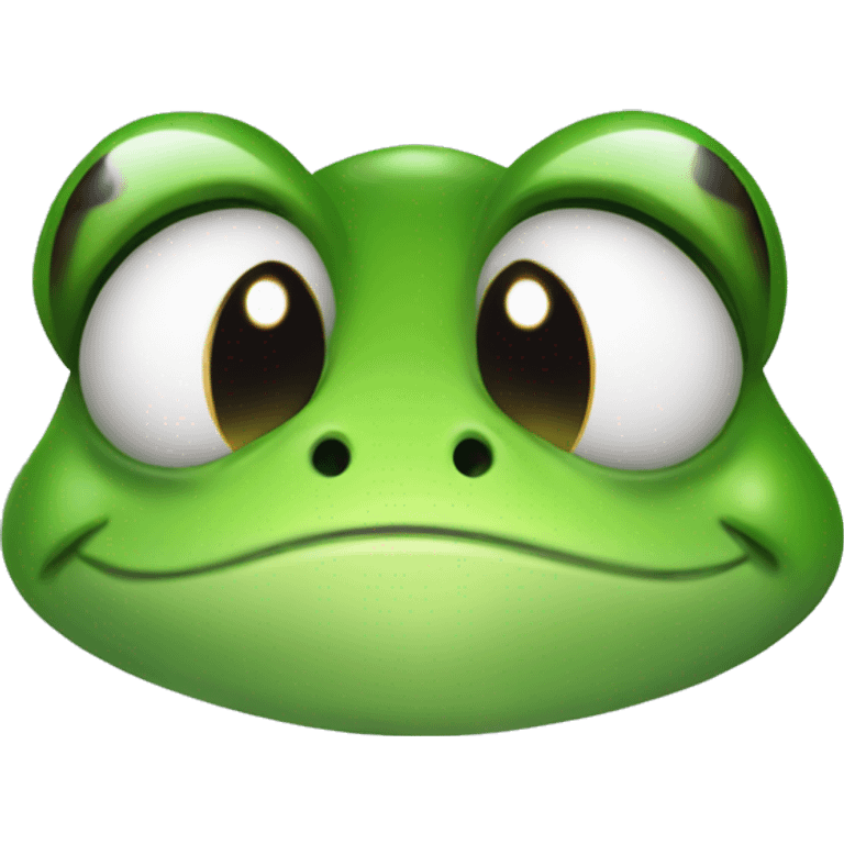 teary happy frog emoji