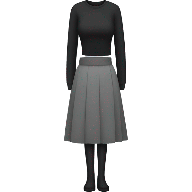 minimalist, monochromatic, skirt emoji