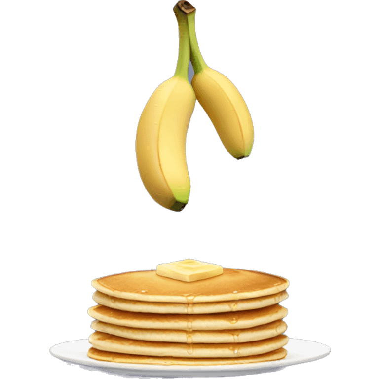 Pancakes with banana and peanut butter emoji