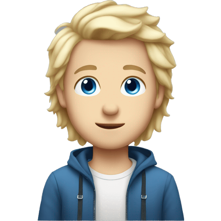 boyfriend blond with blue eyes extra cute emoji