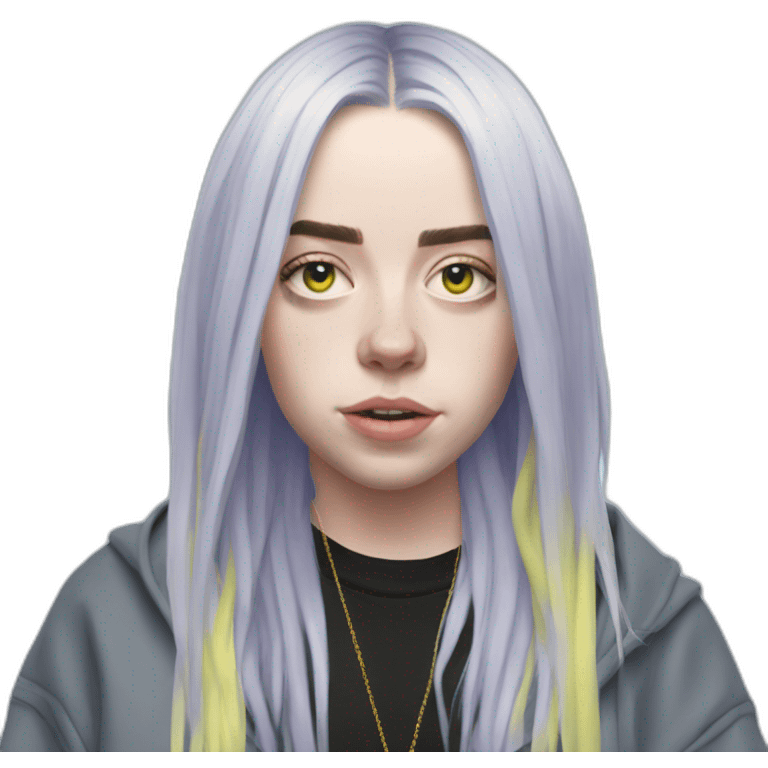 Billie Eilish plage emoji