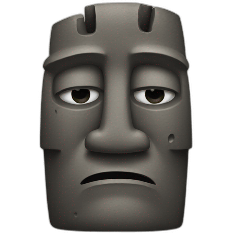 Moai-crying emoji