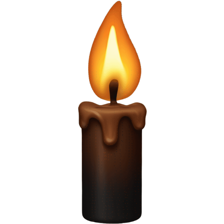 Brown black candle emoji