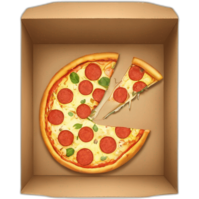 pizza slice under trap box emoji