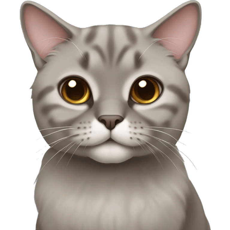 gray-brown lop-eared Scottish cat  emoji