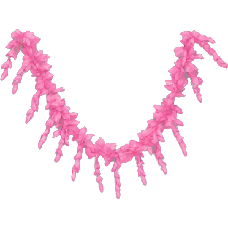 Pink garland emoji