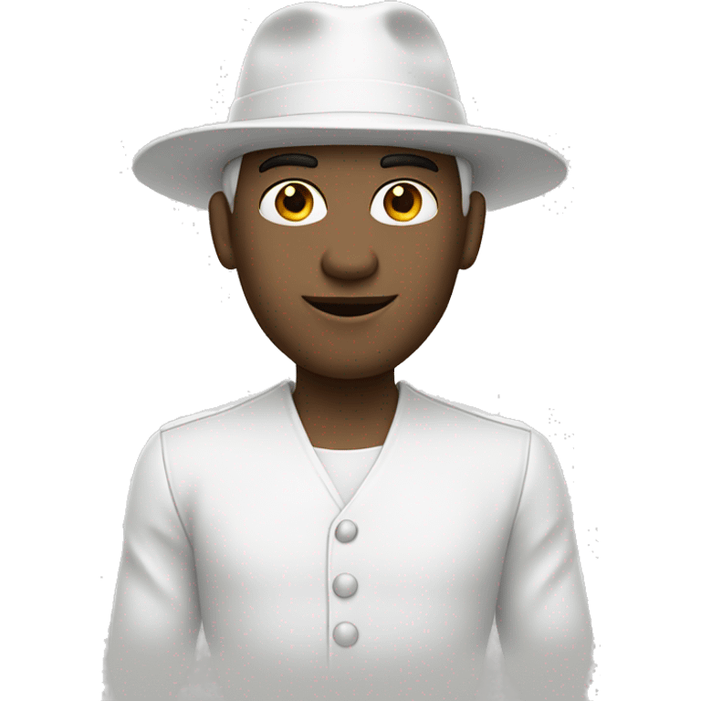 White Guy with white outfit wearing a pointy white hat emoji