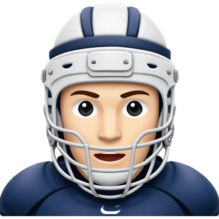 Cinematic Realistic image of rugby headgear with detailed padding and rugged design elements, set against a blurred stadium background with bold, high-contrast lighting that highlights its protective design emoji