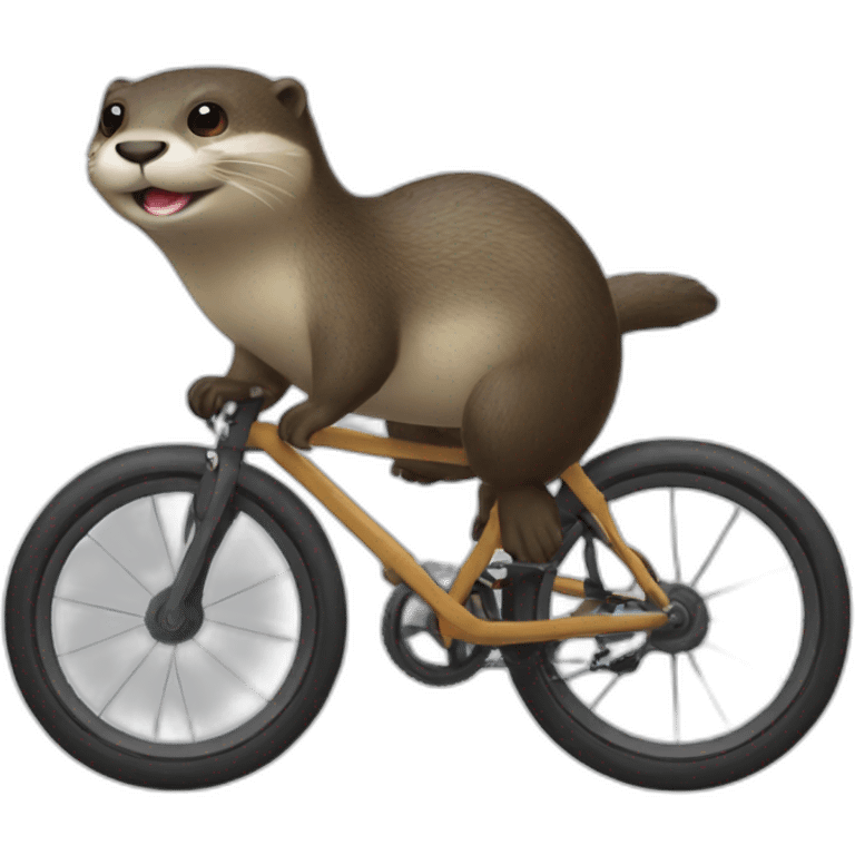 Une loutre qui fait du vélo emoji