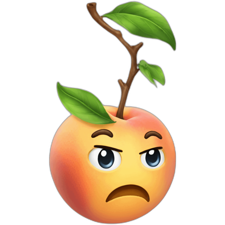 Peach sweating emoji