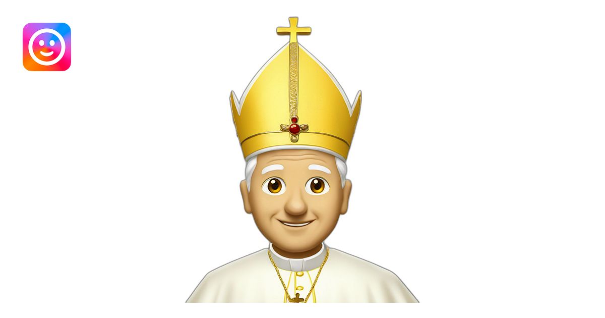 yellow pope john paul emoji | AI Emoji Generator