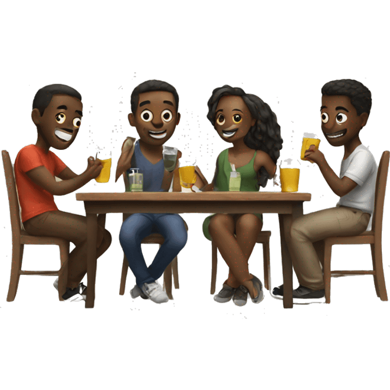 group of friends drinking  emoji