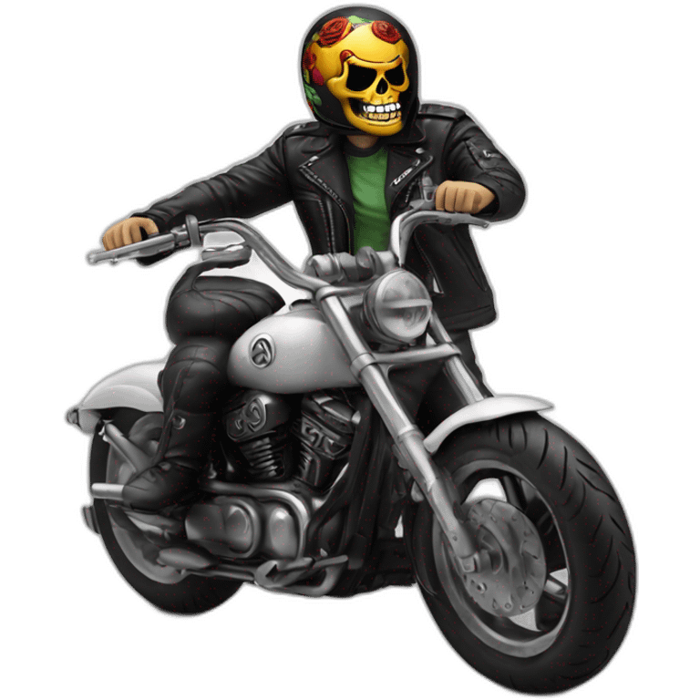 Biker-calavera-casco-moto emoji