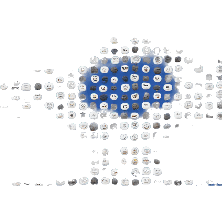 Scotland flag made out of any different blu and white emojis with a maximum of 200 characters emoji