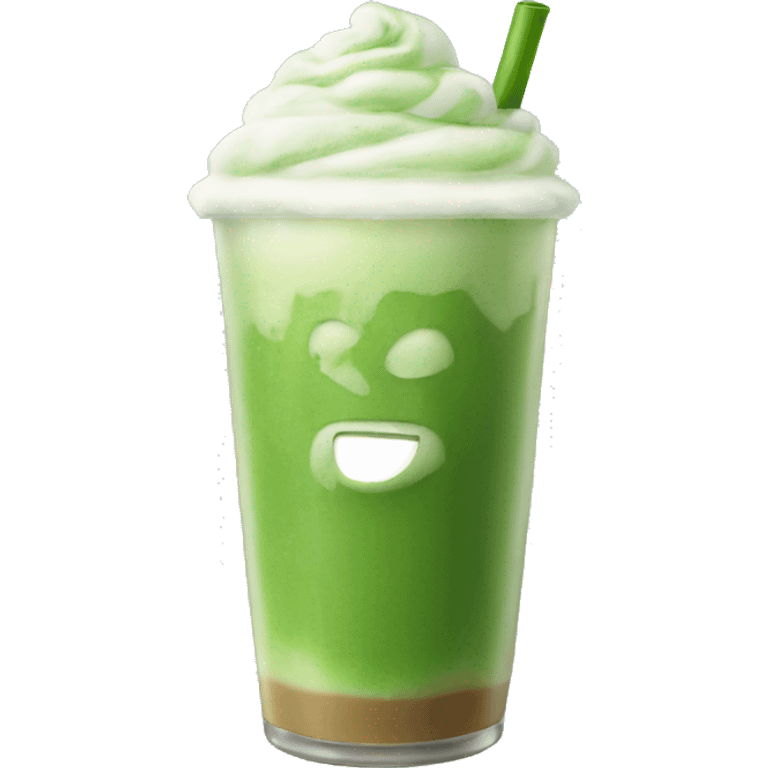 Iced matcha latte emoji