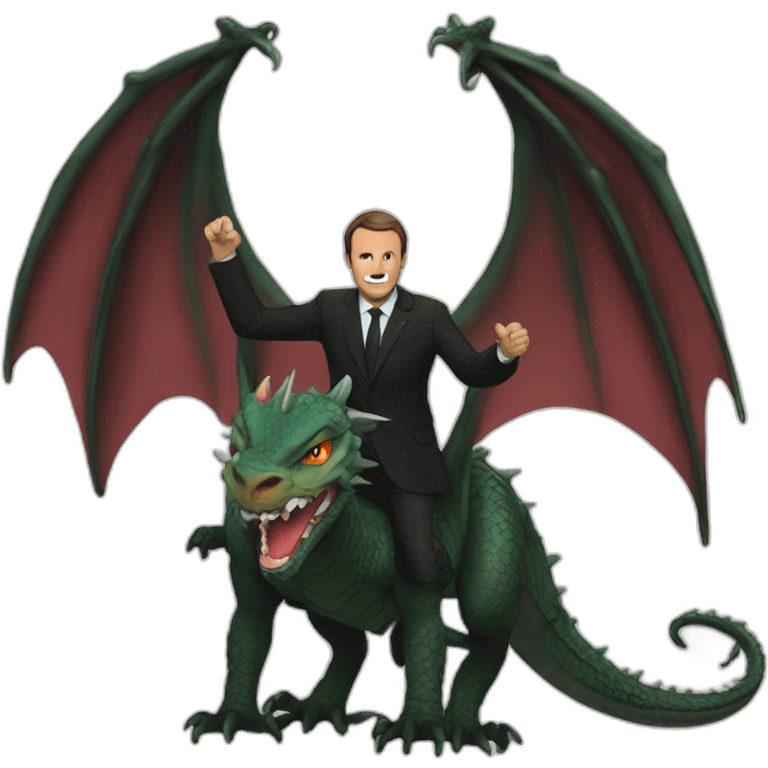 macron on a dragon emoji