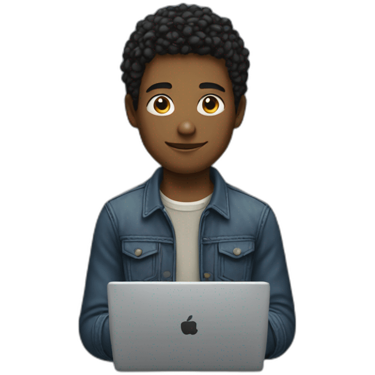 young man with a laptop emoji