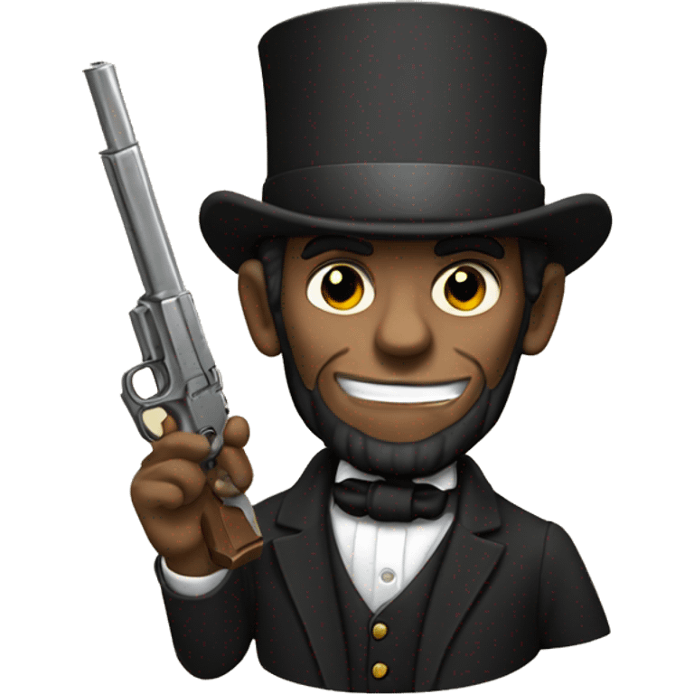 abraham lincoln with a gun emoji