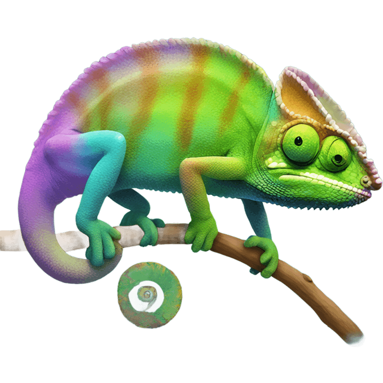 color changing chameleon  emoji