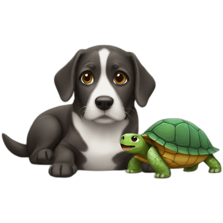 dog and turtle emoji