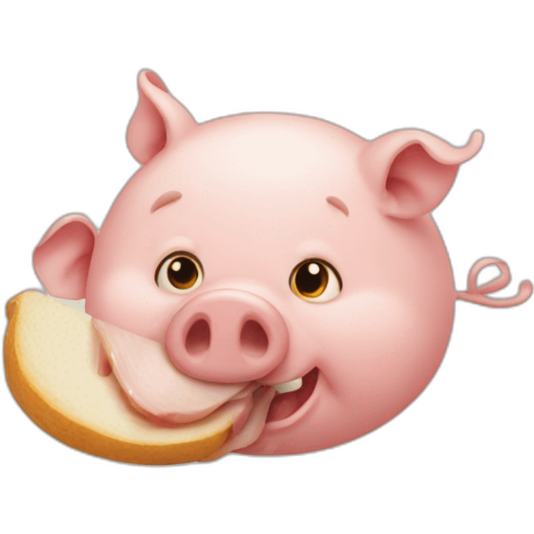 pig eating emoji