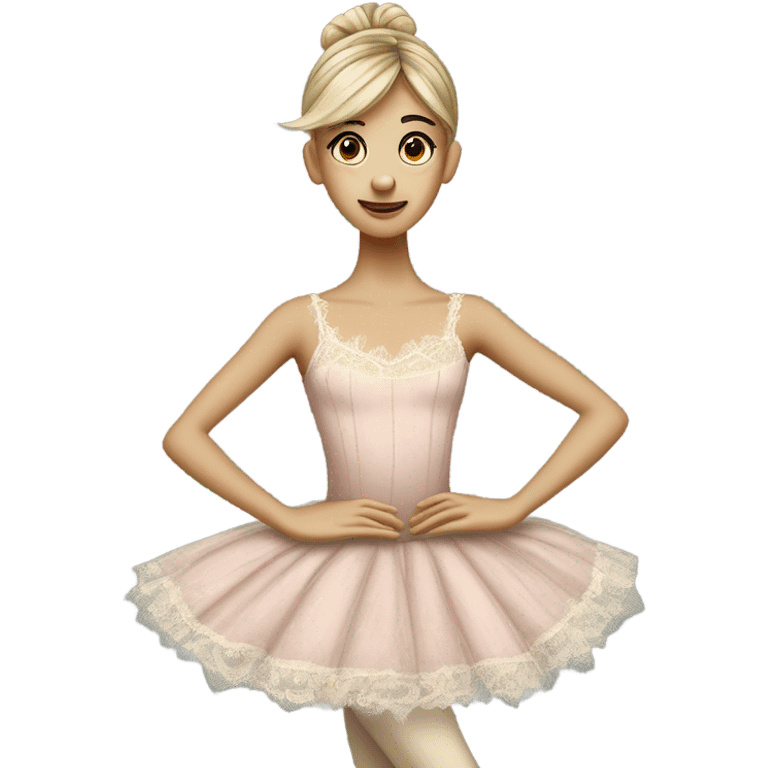 Shabby chic ballerina emoji