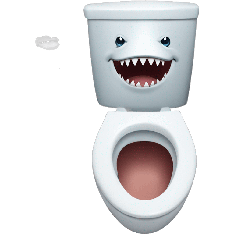 Shark on toilet emoji