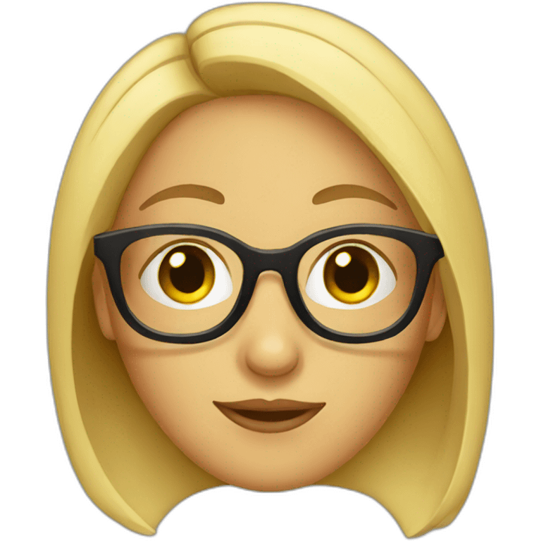 Cross-eyed woman wearing glasses  emoji