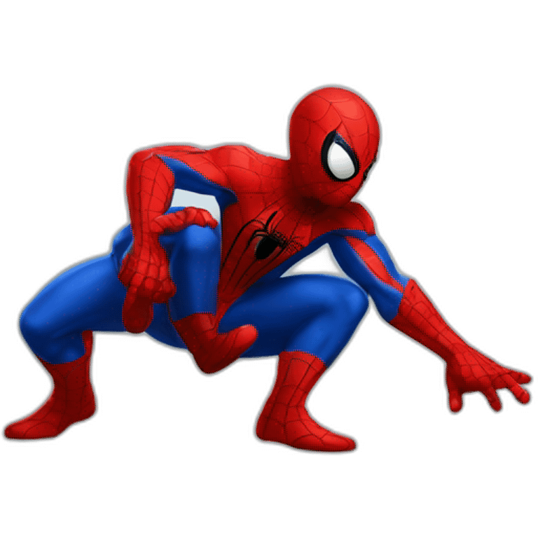 spiderman fight whith people emoji