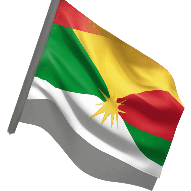 Kurdistan fahne mit sonne in der mitte emoji