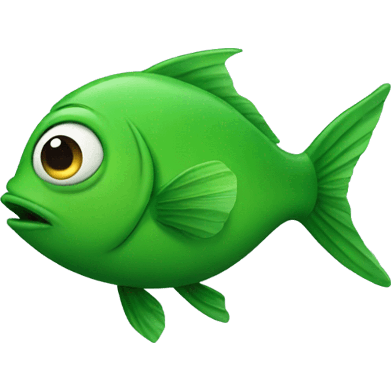 sad green fish emoji