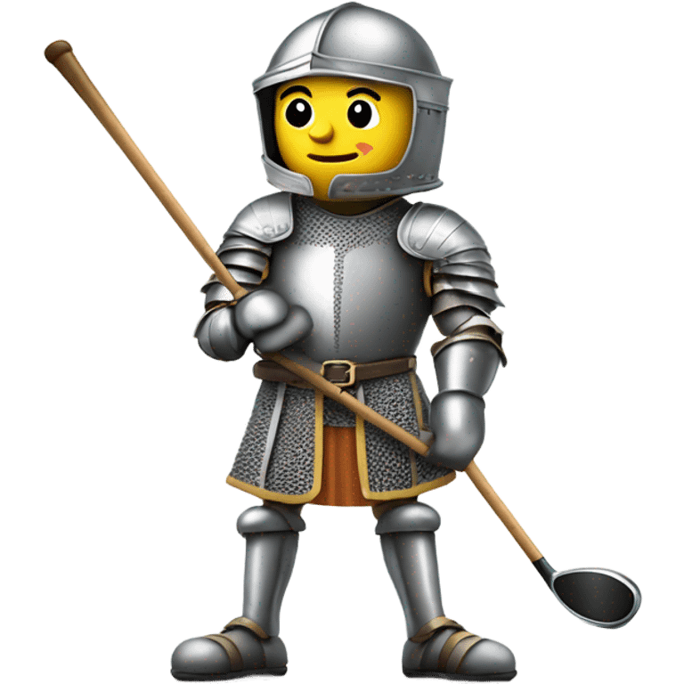 Knight golfing  emoji