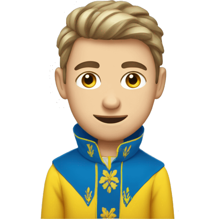 ukrainian young man winking emoji